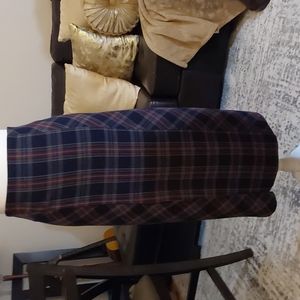 Free People brand plaid skirt with side split in size 2